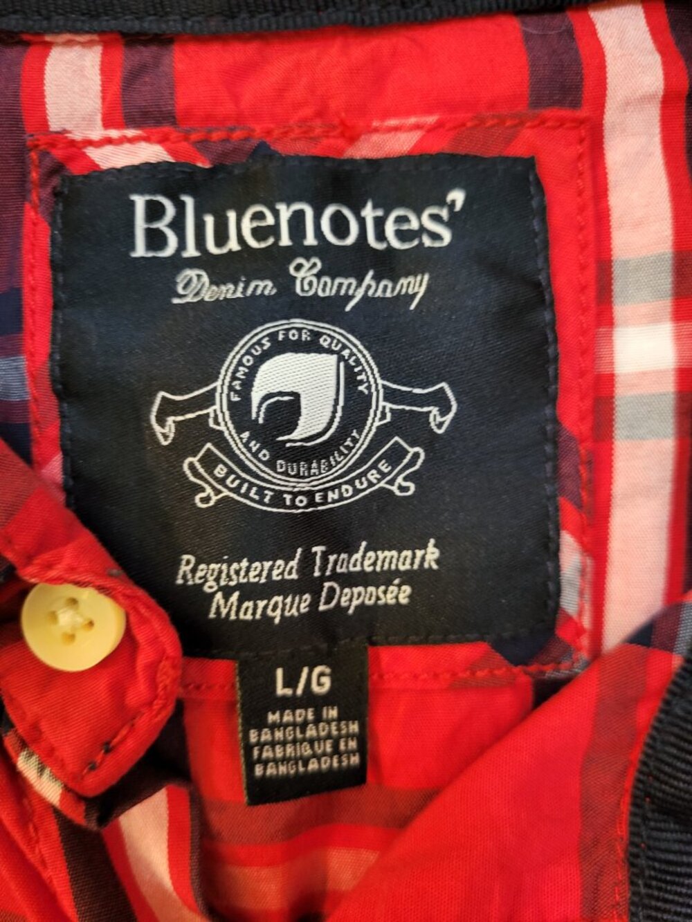 Bluenotes Men’s Red Plaid Short Sleeve Button-Up Shirt Size Large - Picture 4 of 9